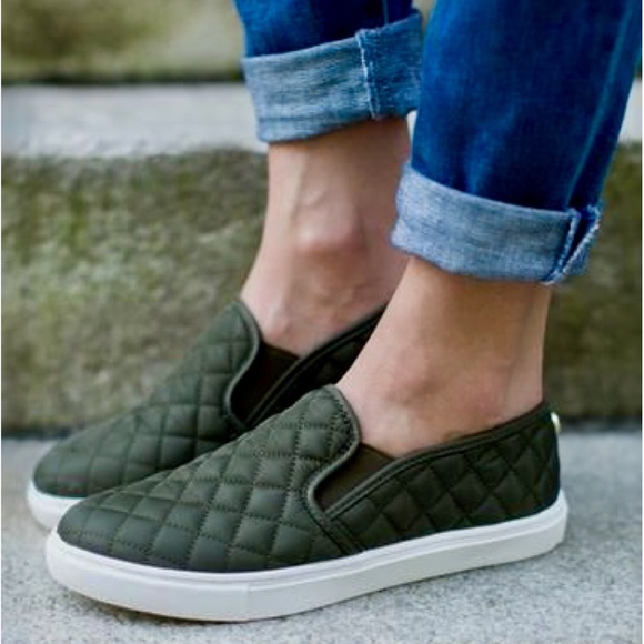 olive color sneakers